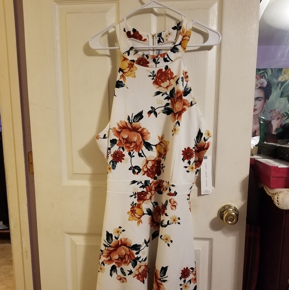 Almost Famous Trendy Plus Size 3X Floral Skater Dress midi - Picture 1 of 8